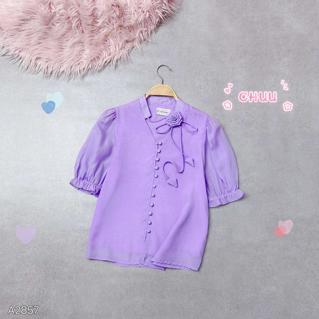 Áo Hoa Hồng Xếp (PK) A2857