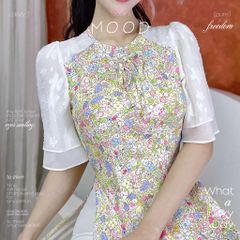 Áo Dài Tay Ép Hoa 5C AD2701 (áo lẻ)