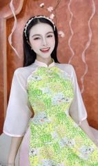 Áo Dài Lượn Cánh Én AD2749 (áo lẻ)