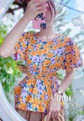 Áo Peplum Hoa R.U.N.G A9002.8024