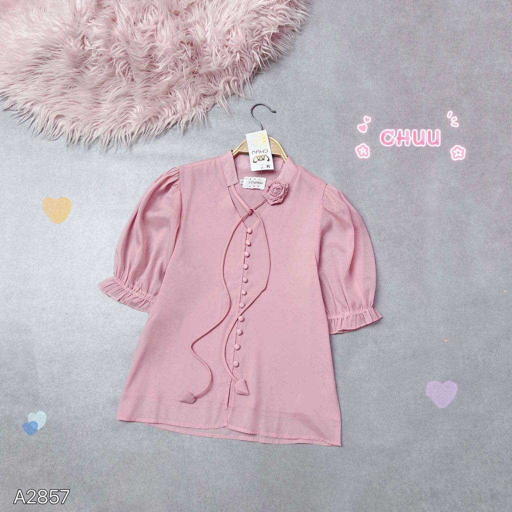 Áo Hoa Hồng Xếp (PK) A2857