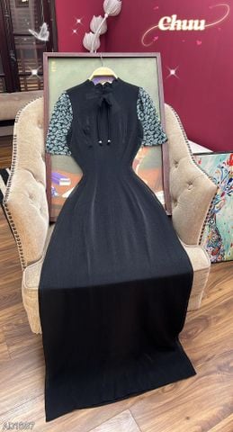 Áo Dài Bánh Dày Tay Hoa AD1687 (áo lẻ)