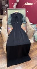 Áo Dài Bánh Dày Tay Hoa AD1687 (áo lẻ)