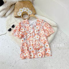 Áo Hoa Má Hồng A2874