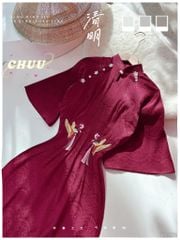 Áo Dài Chim Uyên Ương AD2773 (áo lẻ)