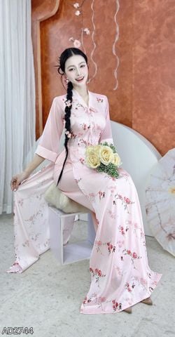 Áo Dài Bướm Lượn AD9002.2744 (áo lẻ)
