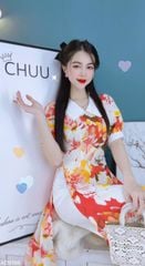 Áo Dài Mango Cổ Xếp Li AD9186 (áo lẻ)