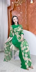 Áo Dài Lượn Chữ S AD2747 (áo lẻ)