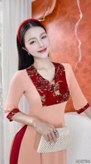 Áo Dài Bươm Bướm Vũ AD9001.2734 (áo lẻ)