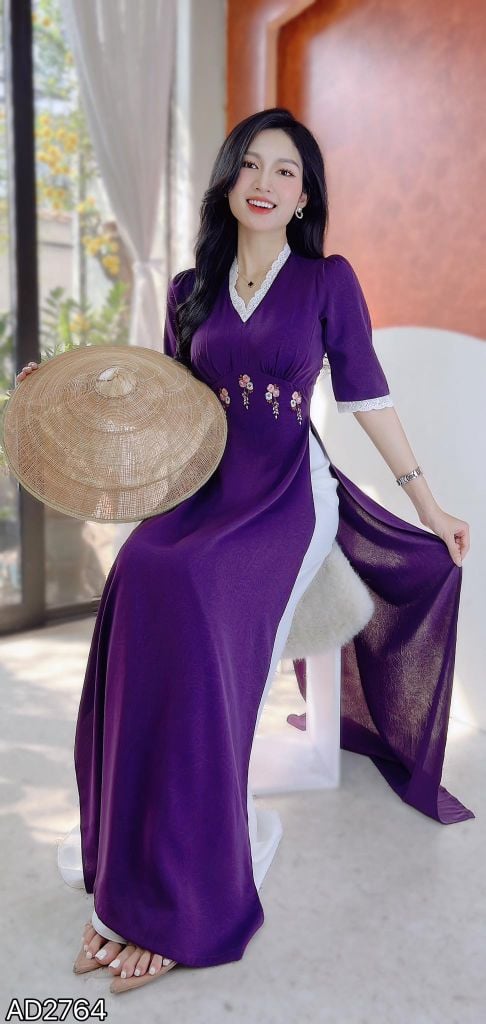 Áo Dài Lệ Hoa AD2764 (áo lẻ)