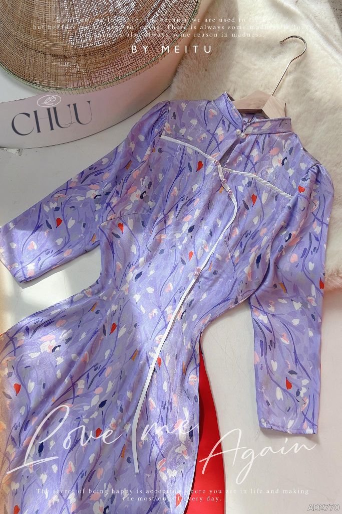 Áo Dài Ánh Hào Đêm AD2770 (áo lẻ)