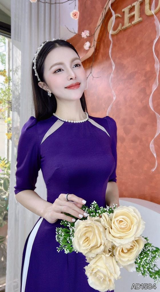 Áo Dài Huyền Trân Công Chúa AD1584 (áo lẻ)