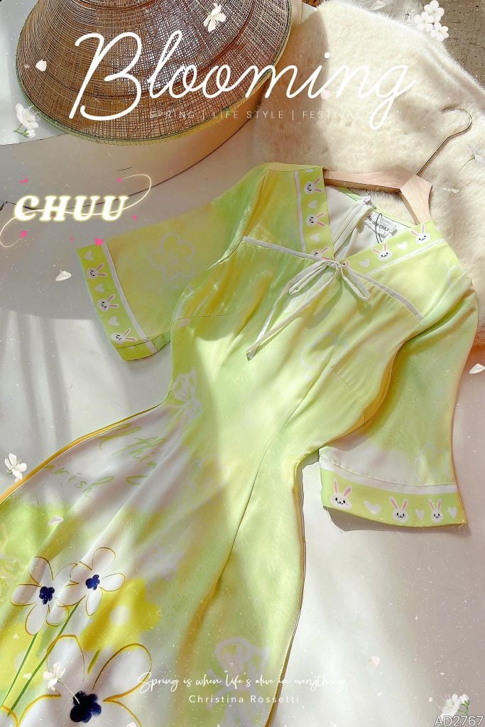 Áo Dài Thỏ Dưa Gang (PK) AD9002.2767 (áo lẻ)