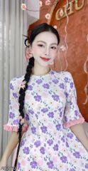 Áo Dài Hoa Chíp Chíp AD2760 (áo lẻ)