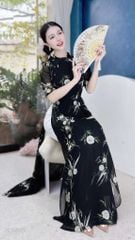 Áo Dài 4 Tà Nơ Vuông Thanh Nhã AD9003.1488 (áo lẻ)