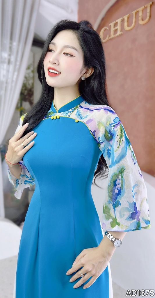 Áo Dài Honey Nút Bọc AD1675 (áo lẻ)