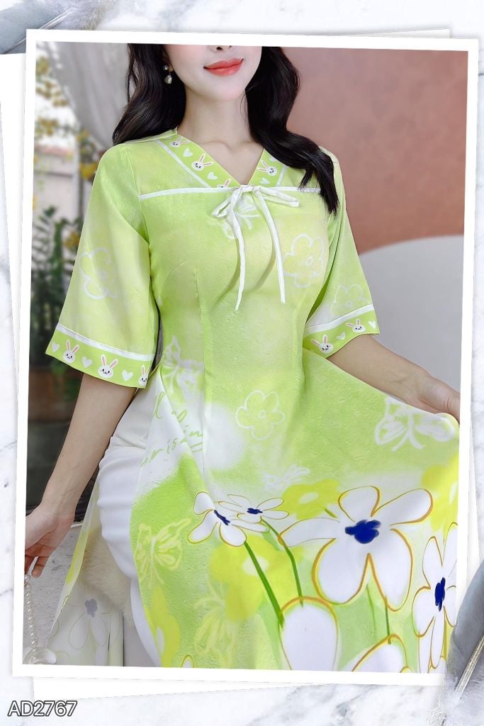 Áo Dài Thỏ Dưa Gang (PK) AD9002.2767 (áo lẻ)