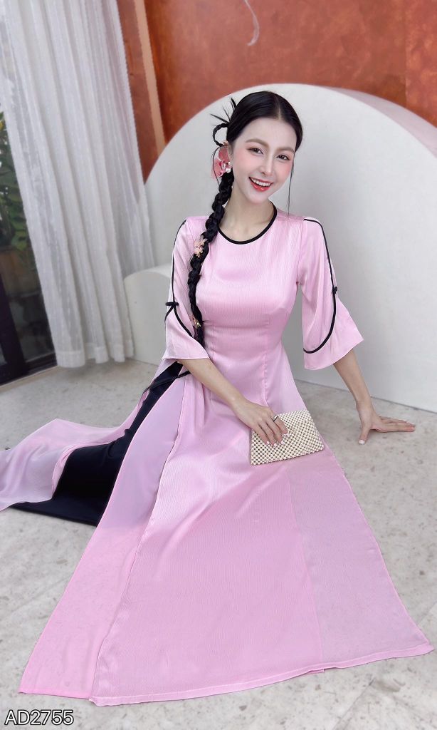 Áo Dài Chim Sáo Màu AD2755 (áo lẻ)