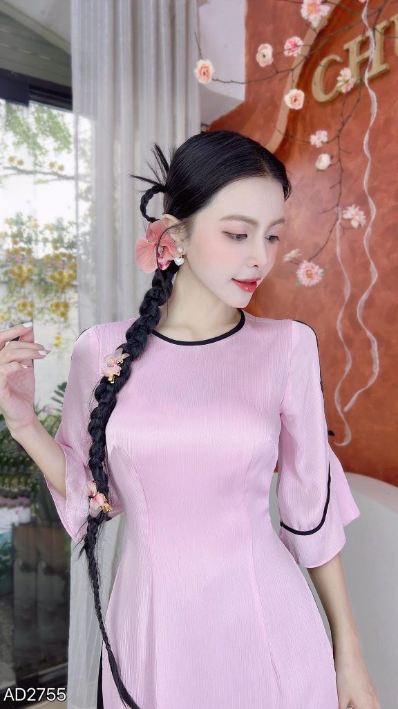 Áo Dài Chim Sáo Màu AD2755 (áo lẻ)