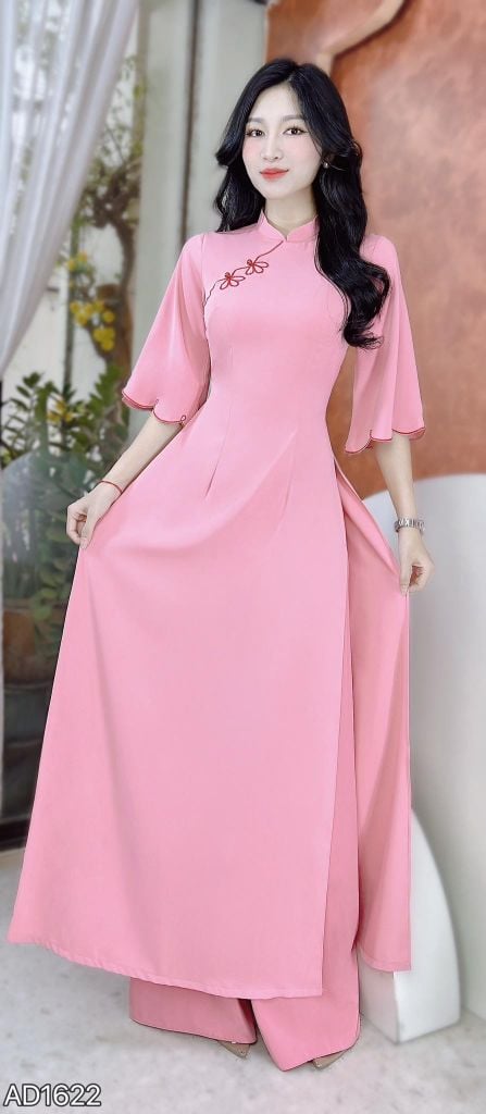 Áo Dài Bông Sen 3 Cánh AD9001.1622 (áo lẻ)