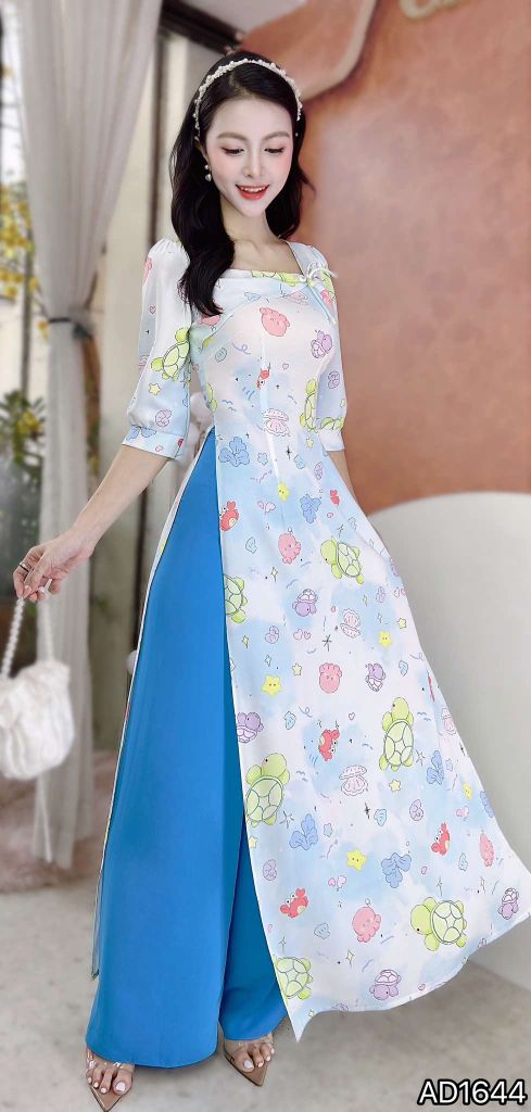 Áo Dài Nơ Cánh Tiên Nữ AD1644 (áo lẻ)