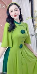 Áo Dài 4 Tà Hoa Cát To AD2740 (Áo lẻ)