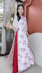 Áo Dài Viền Bí Ánh Hào AD2775 (áo lẻ)