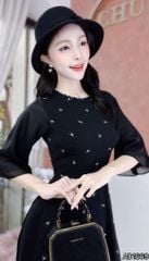 Áo Dài 4 Tà Tuyết Đỏ Cổ Xoắn AD9003.1669 (áo lẻ)