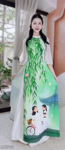 Áo Dài Học Sinh Cấp 3 AD2783 (áo lẻ)