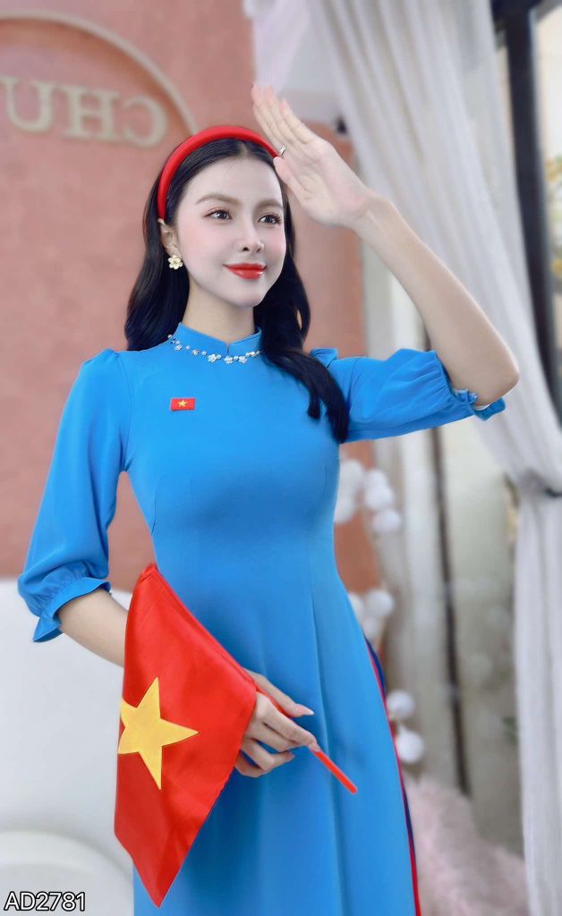 Áo Dài Giọt Sương Sứ Trắng AD2781 (áo lẻ)