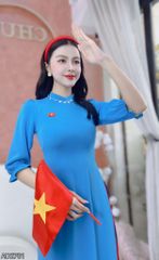 Áo Dài Giọt Sương Sứ Trắng AD2781 (áo lẻ)