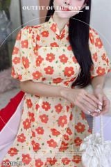 Áo Dài 4T Tay Bí Cổ Lượn AD1615 (áo lẻ)