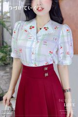 Áo Sơ Mi Xốp Cổ Lật Thêu A1662
