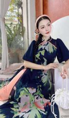 Áo Dài 4 Tà Viền Tam Giác AD9003.1554 (áo lẻ)