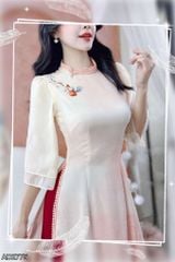 Áo Dài Viền Bí Ánh Hào AD2775 (áo lẻ)