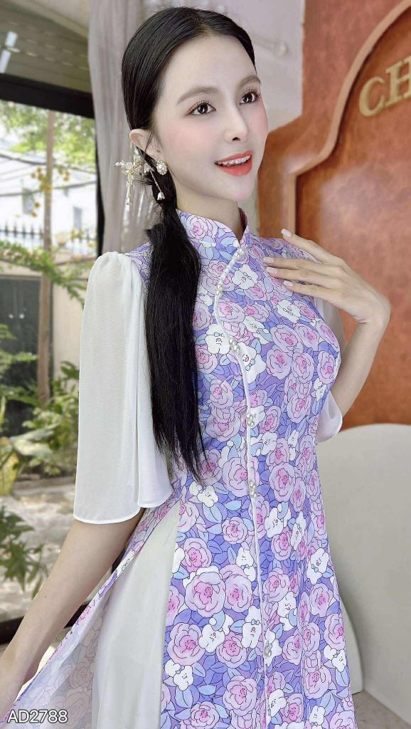 Áo Dài Thú Lon Ton AD2788 (áo lẻ)