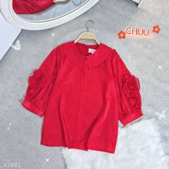 Áo Tơ Tay Hoa Xoắn AT9001.2883