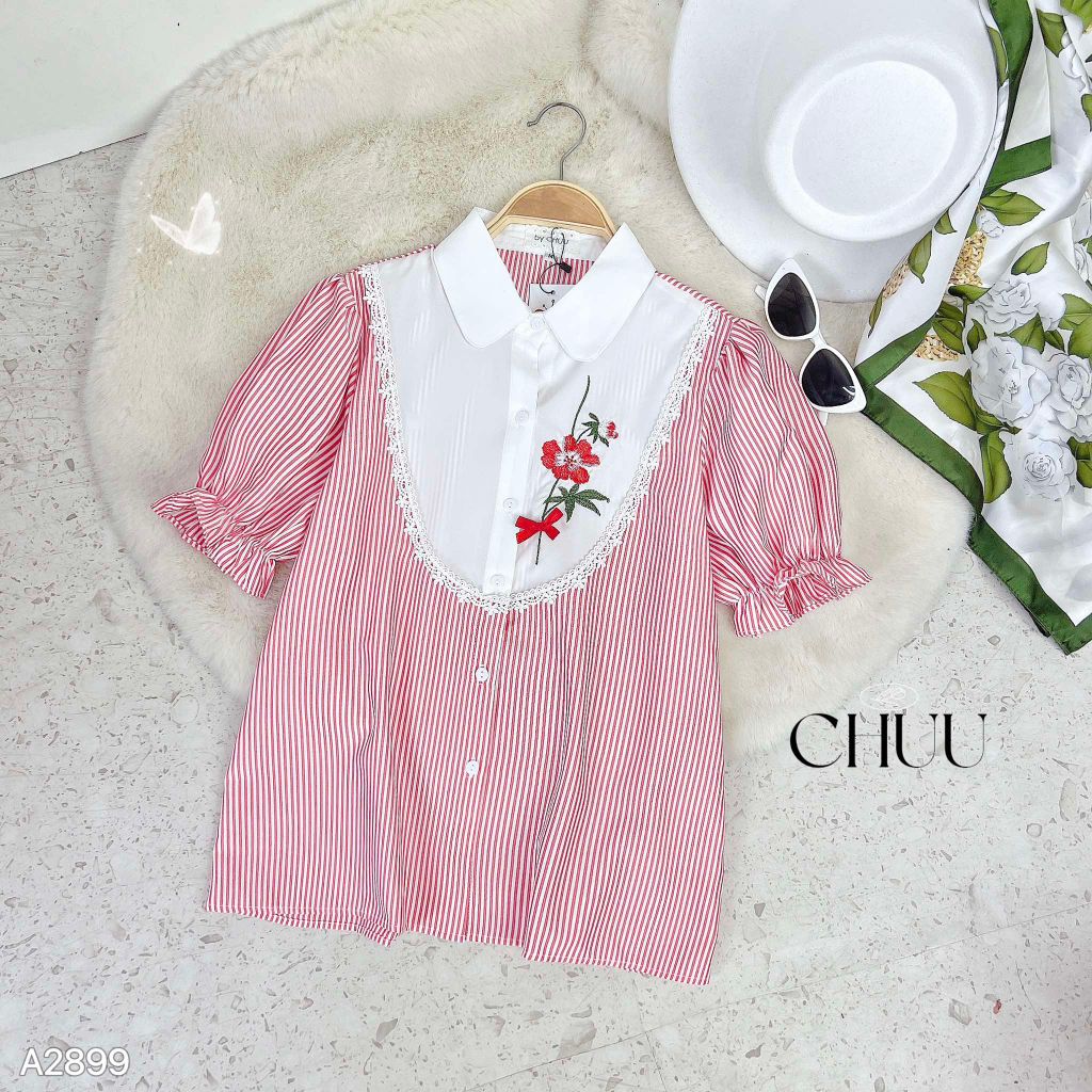 Áo Sơ Mi Sọc Cành Trúc A2899