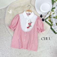 Áo Sơ Mi Sọc Cành Trúc A2899