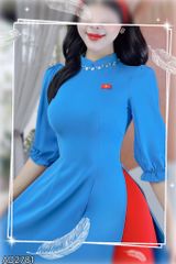 Áo Dài Giọt Sương Sứ Trắng AD2781 (áo lẻ)