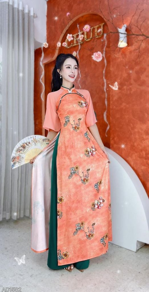 Áo Dài Đền Ngọc Sơn AD1582 (áo lẻ)