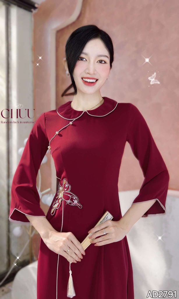 Áo Dài Eo Bướm Vũ AD9001.2791 (áo lẻ)