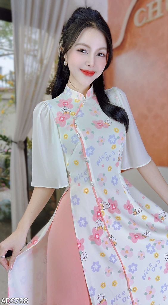 Áo Dài Thú Lon Ton AD2788 (áo lẻ)