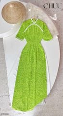 Áo Dài Ren Hoa Mai Nở AD1668 (áo lẻ)