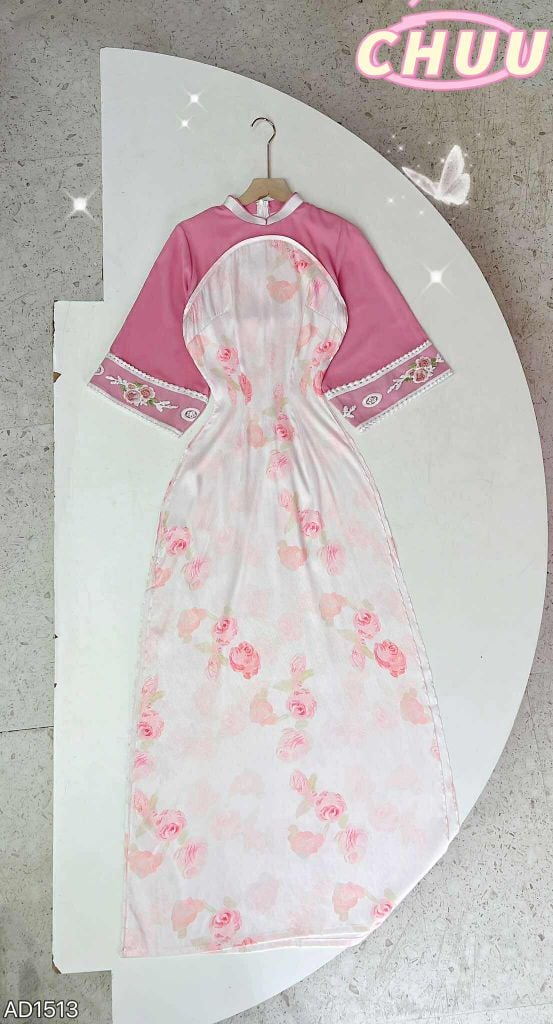 Áo Dài Tay Ren Tô Châu AD1513 (áo lẻ)