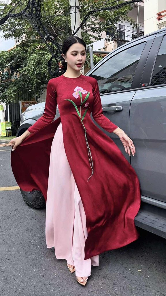 Áo Dài Lan Hồ Điệp AD2824 (áo lẻ)