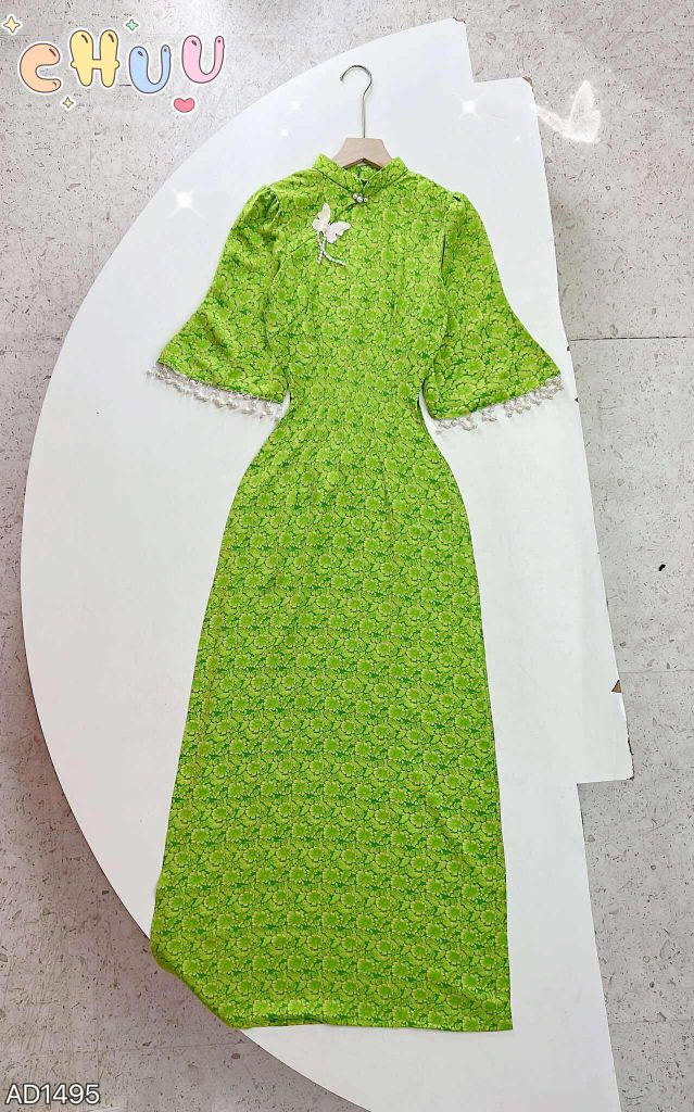 Áo Dài Mango Tay Chuỗi Châu AD1495 (áo lẻ)