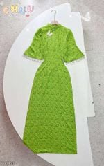 Áo Dài Mango Tay Chuỗi Châu AD1495 (áo lẻ)