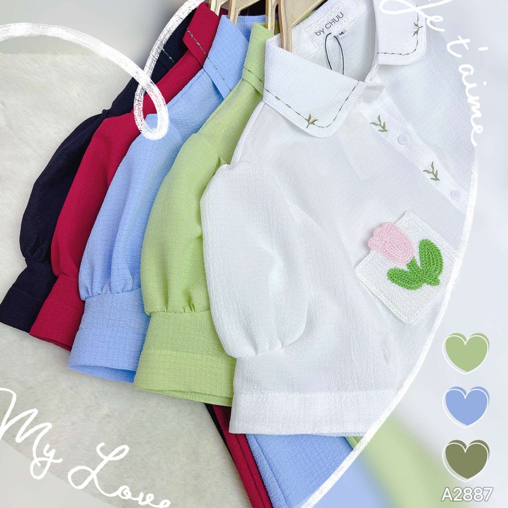 Áo Sơ Mi Túi Len Tulip A2887