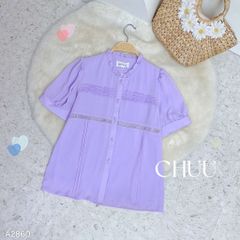 Áo Sơ Mi Ren Eo Ngang AT9002.2860